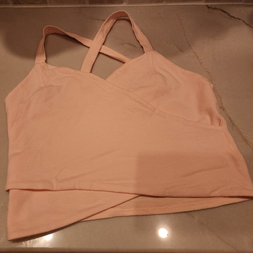 Abercrombie and Fitch Crop Top Overlapping Pink XS